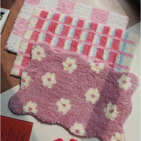 Abstract Floral Tufted Bathroom Mat | Bowlift