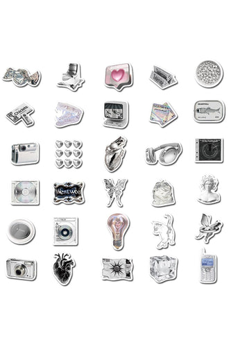 Silver Graffiti Sticker | Bowlift