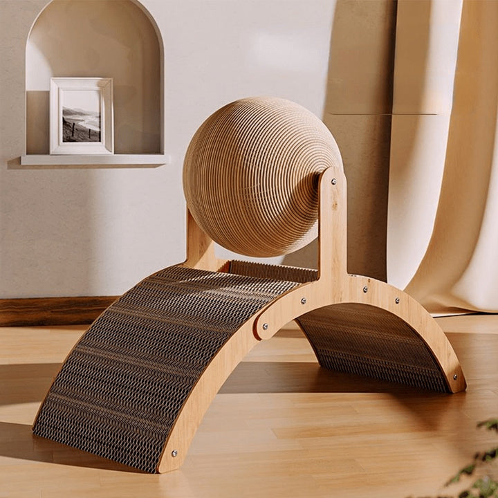 BowLift | Wooden Cat Fun Play Scratcher Board