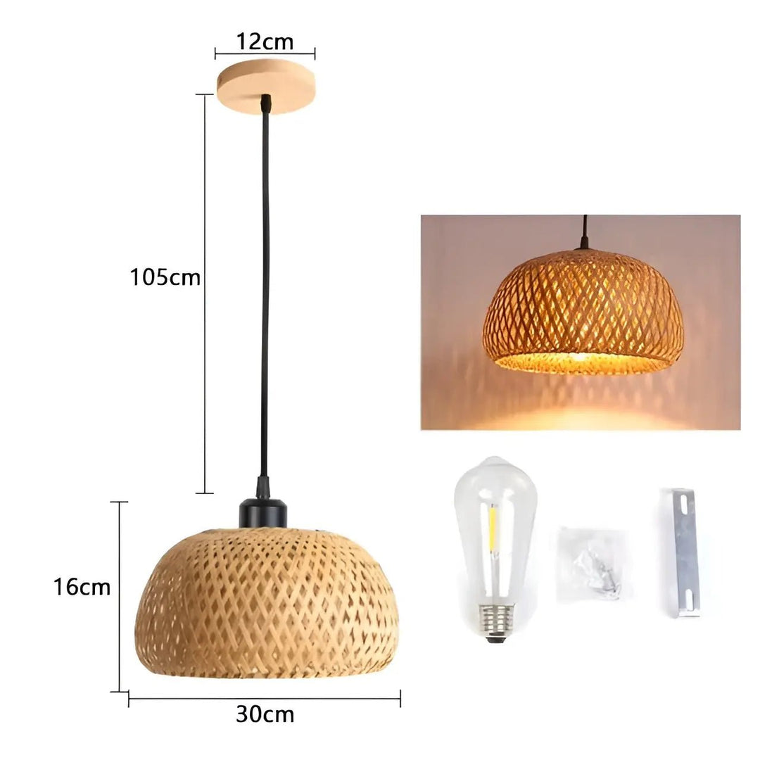 BowLift | Elegant Rattan Pendant Light: Luxury Lighting for Any Space