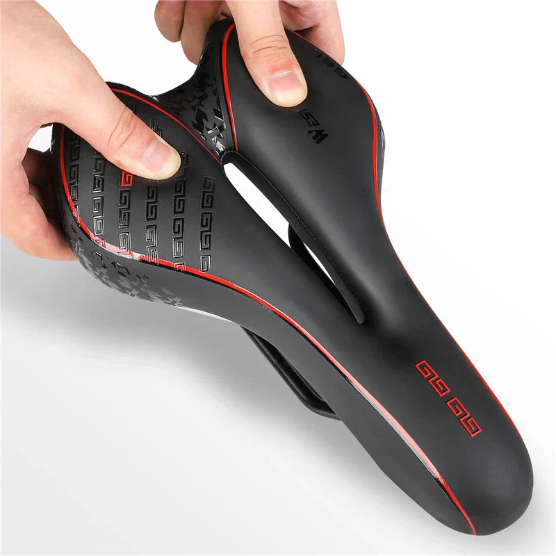 BowLift | Gel Comfort Bicycle Saddle – The Most Comfortable Bike Seat for Road and MTB, Lightweight PU Leather, Gel + Foam Padding, 27cm x 16cm