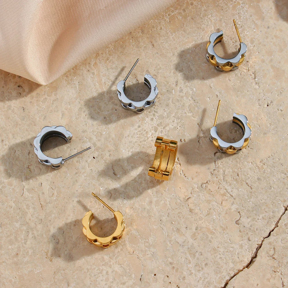 BowLift | Textured Watch Hoop Earrings