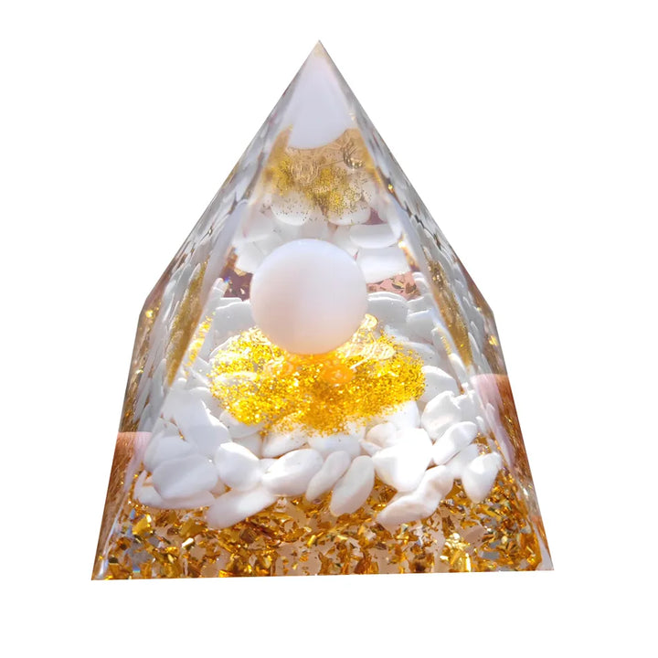 BowLift | Orgonite Pyramid with Amethyst Pendulum – Energy, Protection and Decoration
