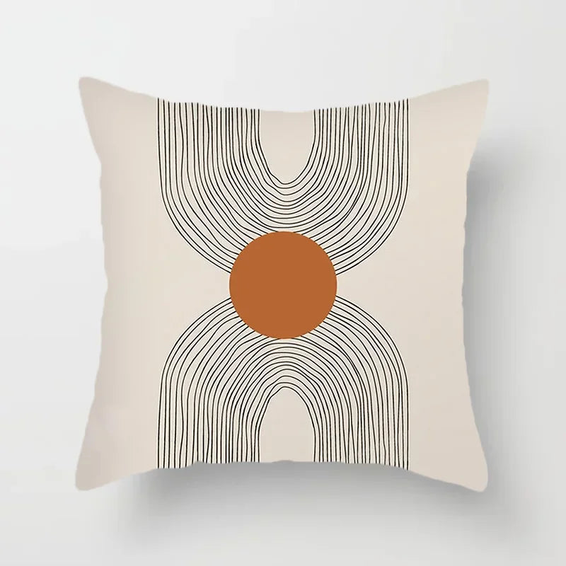 BowLift | Aurum Cushion Cover - Modern Black-White Cushion Cover with Abstract Art Print