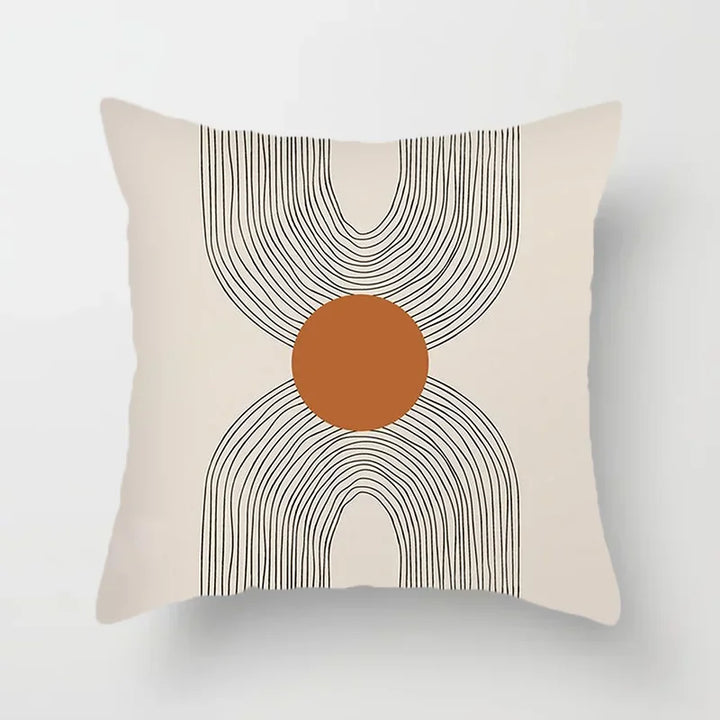 BowLift | Aurum Cushion Cover - Modern Black-White Cushion Cover with Abstract Art Print