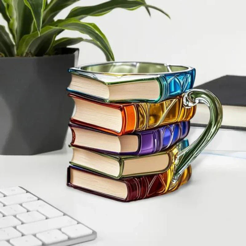 BowLift | Stacked Books Shape Coffee Mug
