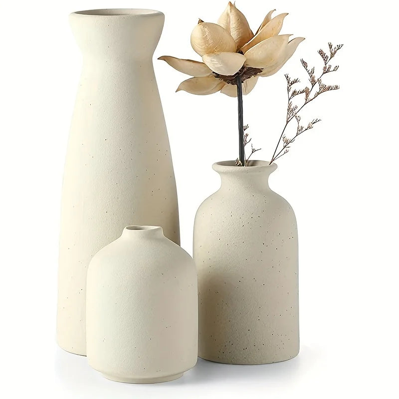Aardstijl Ceramic Vase Set of 3 for Modern Boho Interiors | Bowlift