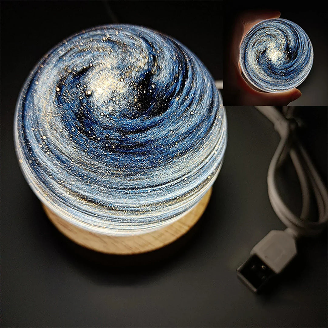 KosmosGlow - 3D Crystal Planets Night Lamp | Bowlift