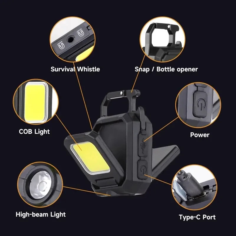 BowLift | Luminoxx Mini Work Light | 800 Lumen LED | Magnetic Base & USB-C | 5 Modes | IPX5 Water Protection