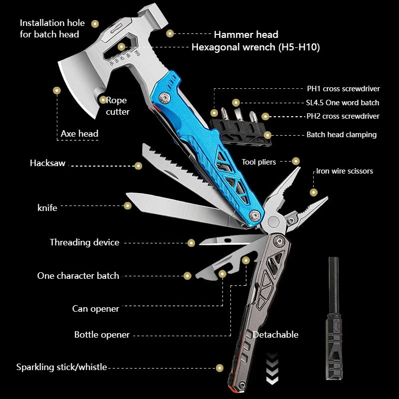 BowLift | Multi-Use Axe Hammer Pliers Outdoor Multi-Tool Gadget