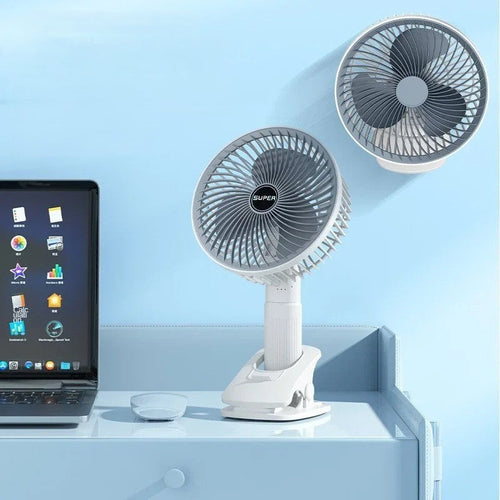 Clip-on Portable Compact USB Rechargeable Cooling Fan | Bowlift