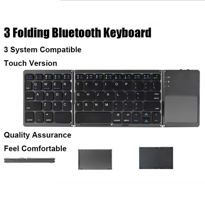 Wireless foldable Bluetooth keyboard with touchpad – Compact, versatile, and ultra-portable | Bowlift