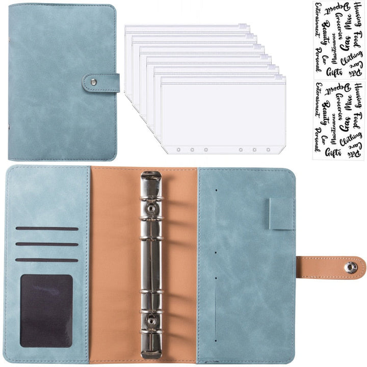 BowLift | Financial Planner Leather Multi Pocket Bill Organizer Notebook