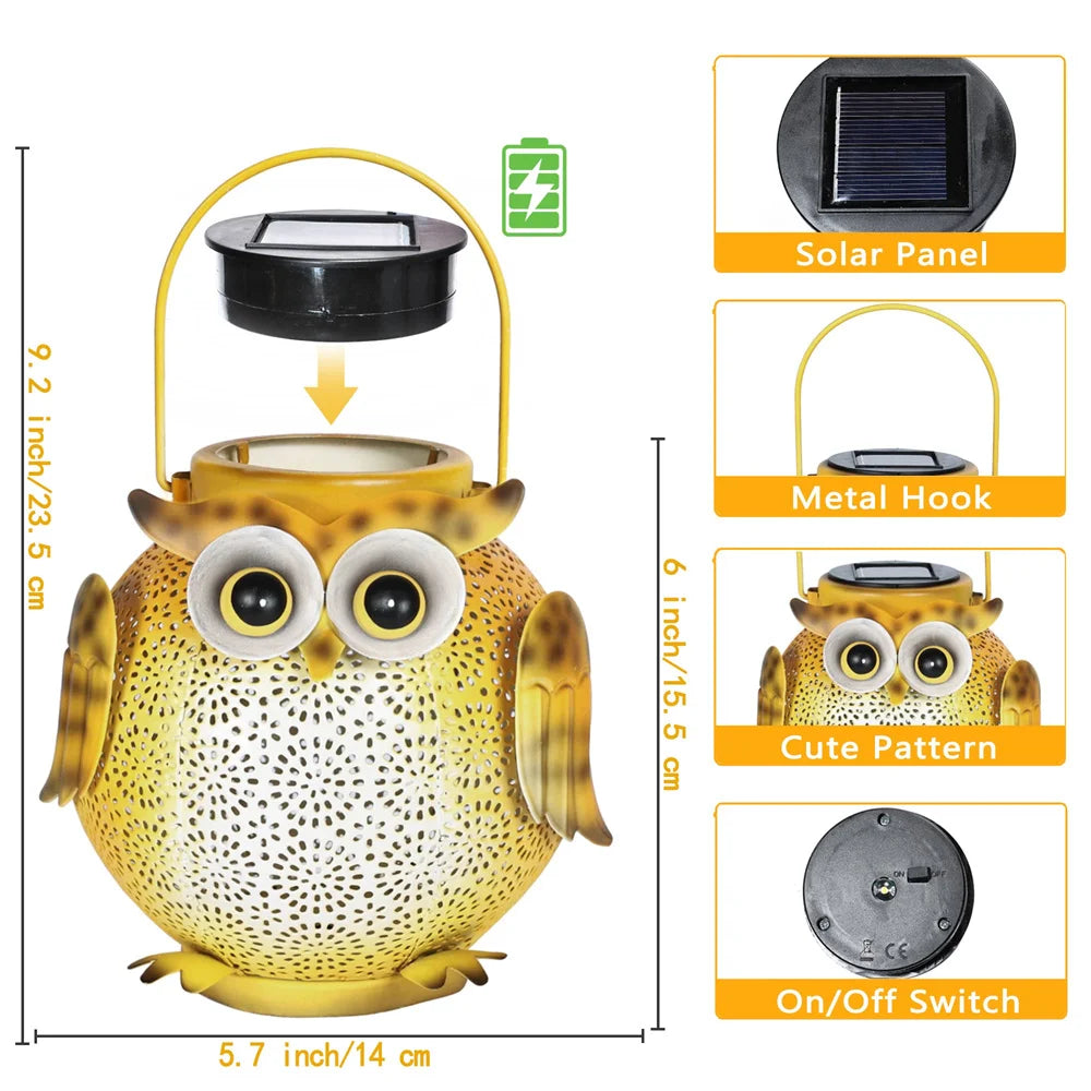 BowLift | SolaZoo Animal Lantern | Solar Light for Outdoors | Handmade & Weatherproof | With Battery & Twilight Sensor
