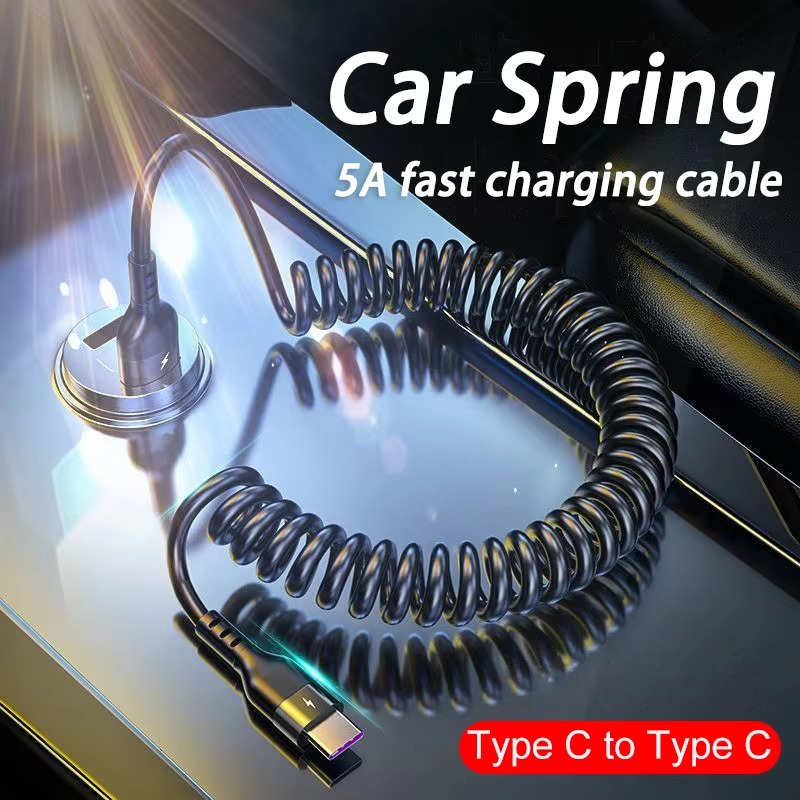 BowLift | Universal Spring Telescopic Fast Charging Cable USB-C & Lightning