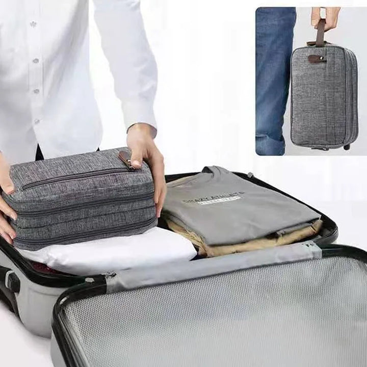 BowLift | Traveluxe Culture & Cosmetic Bag | Water Repellent | Premium Leather Handle
