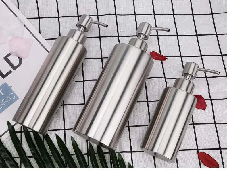 BowLift | Elegant Stainless Steel Hand Pump Soap Dispenser 250ml/350ml/550ml