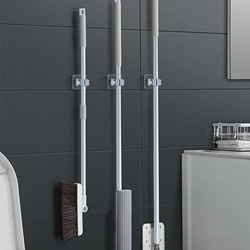 BowLift | Mop holder FixoGrip | Self-adhesive & Waterproof | Wall mount without drilling | Set of 4