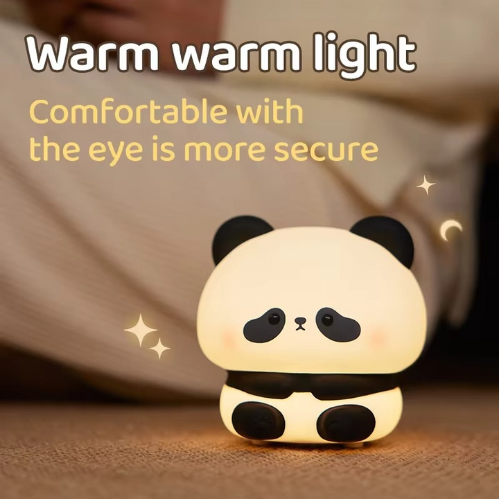BowLift | Panda Touch-Activated Silicone LED Nightlight – USB Rechargeable, Syncable Soft Glow Lamp