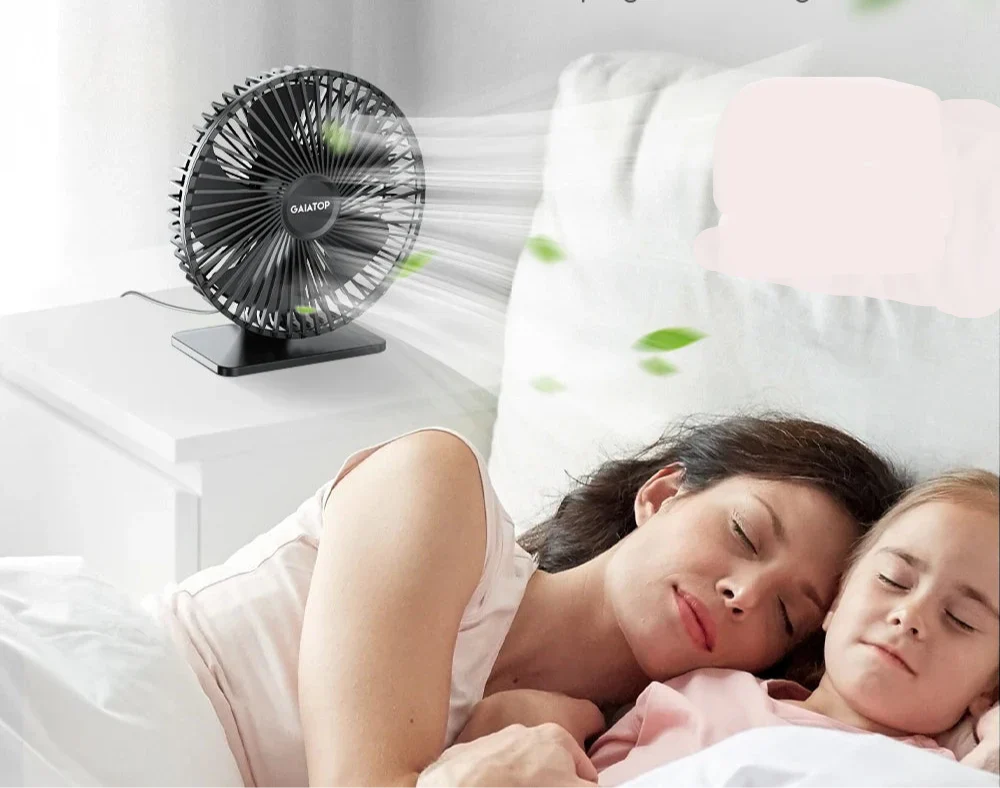 Mira Oscillating USB Fan – Quiet, Compact & 4 Speeds for Desks and Nightstands | Bowlift