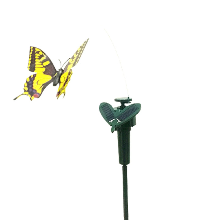 BowLift | SOLAVIA Sunflower Garden Stake | With rotating Butterfly or Hummingbird | Solar Decor for Garden & Potted Plants | 20×20×10 cm