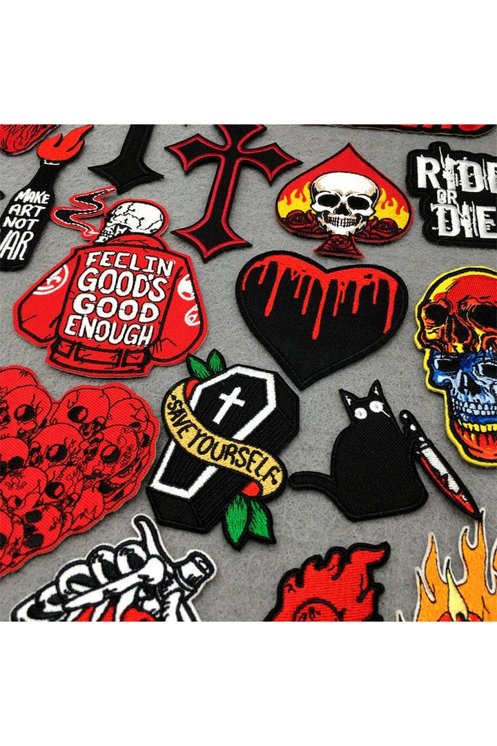 Punk embroidered patch set | Bowlift