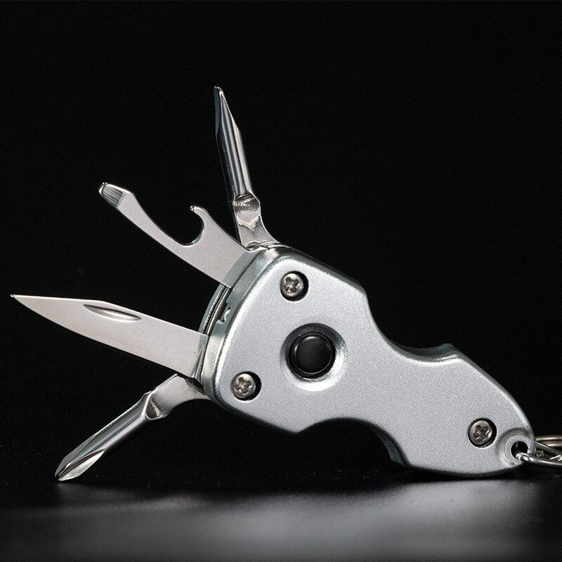 6in1 Stainless Steel Adventure Pro Tool Keychain | Bowlift