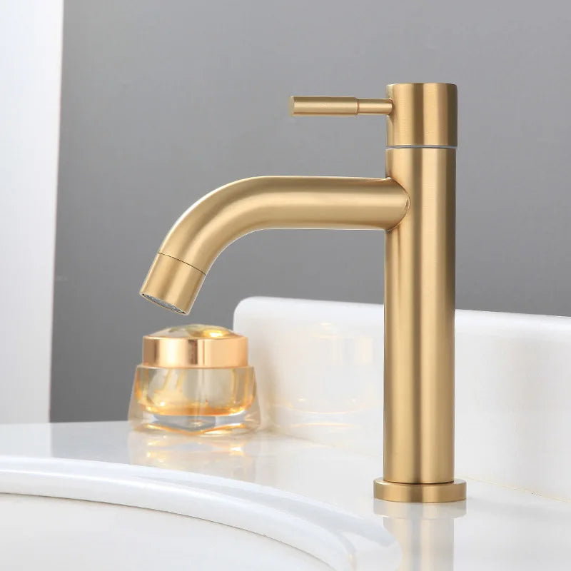 Classic Sink Faucet | Stainless Steel | Single Lever Mixer | Ceramic Valve Bowlift