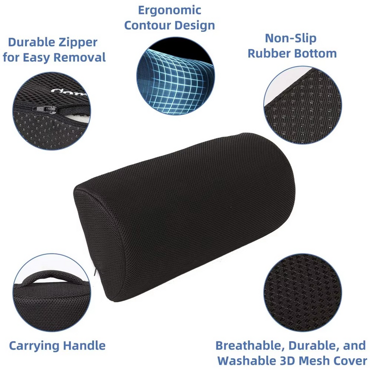 BowLift | Ergonomic Feet Pillow – Under-Desk Foot Rest Cushion for Office & Home