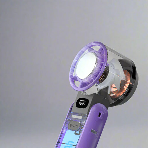 BowLift | CoolityGo Handheld Fan with Ice-Cool Technology | 100 Speed Levels | 3600mAh Battery | Foldable & Ultraleight