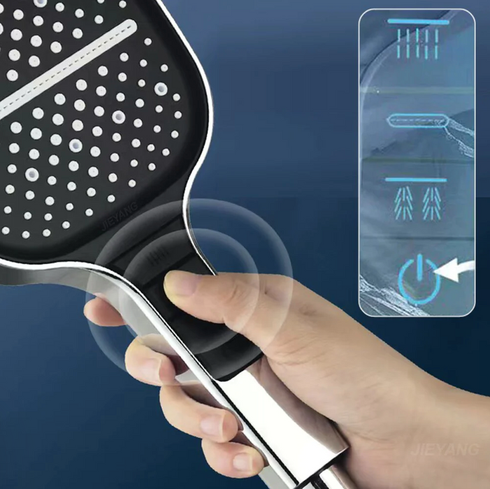 BowLift | AQUAGLOW – LED Showerhead with Spa Effect & 3 Spray Functions
