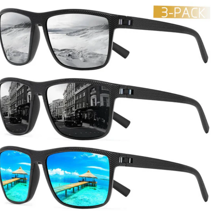 Polarized sunglasses 3-piece set UV400 | Bowlift