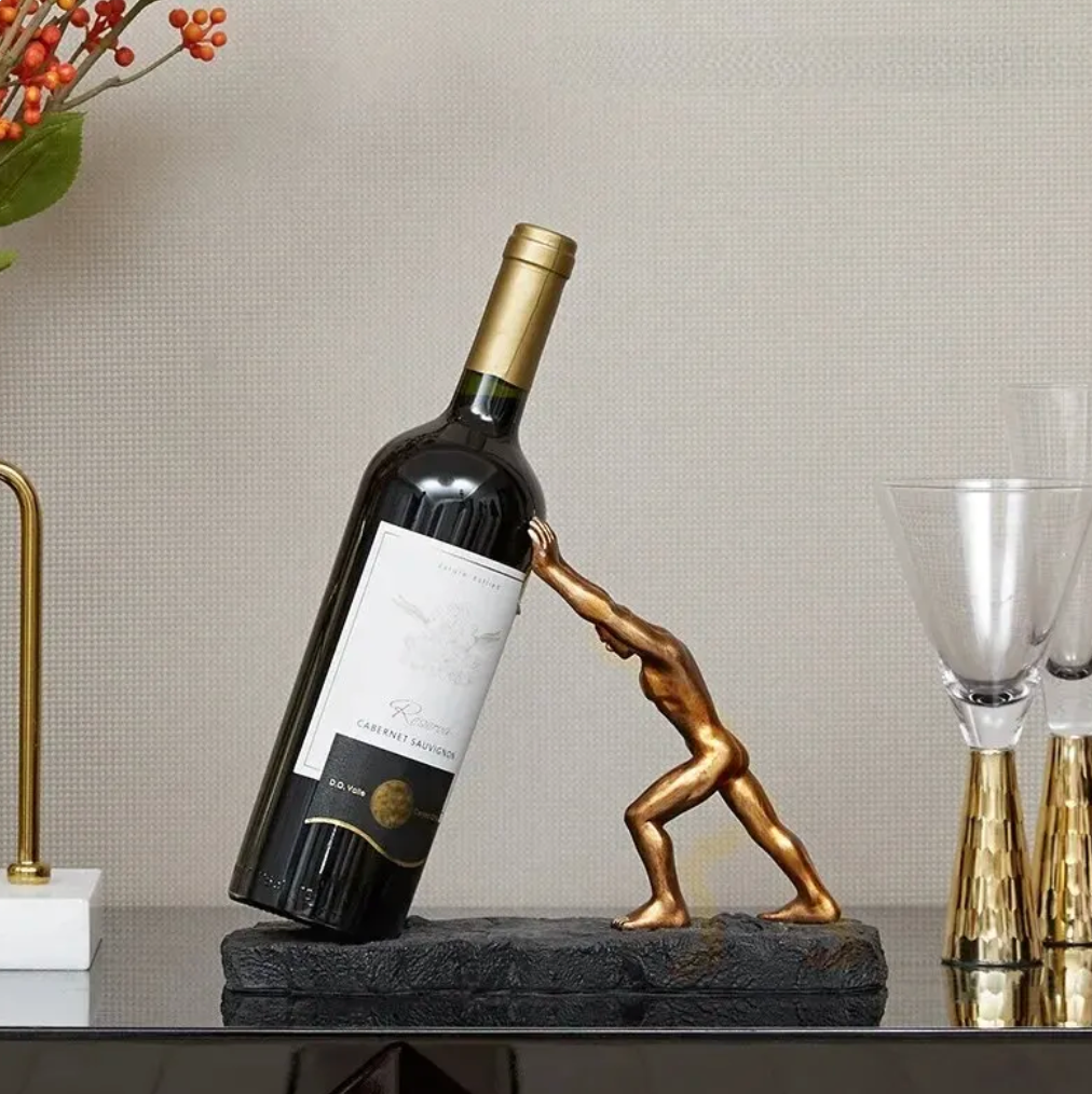 BowLift | Metal Wine Bottle Holder Elegant Tabletop Rack