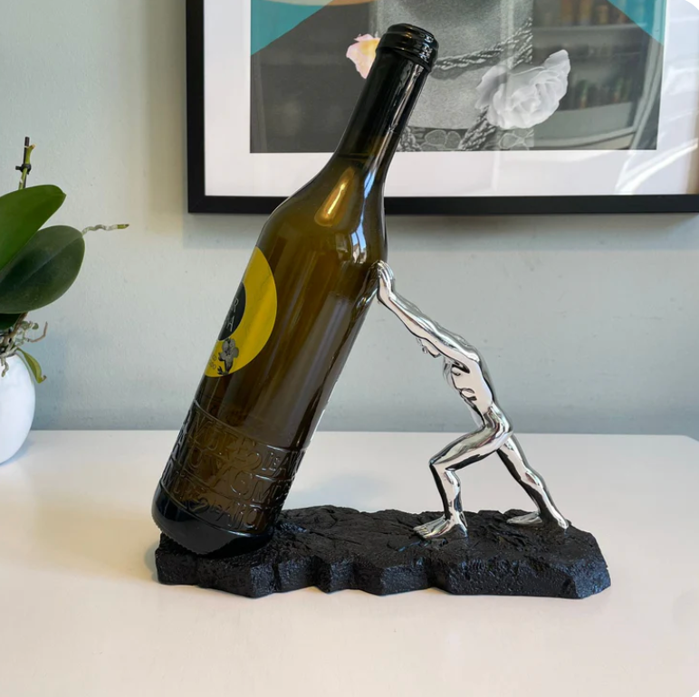 BowLift | Metal Wine Bottle Holder Elegant Tabletop Rack