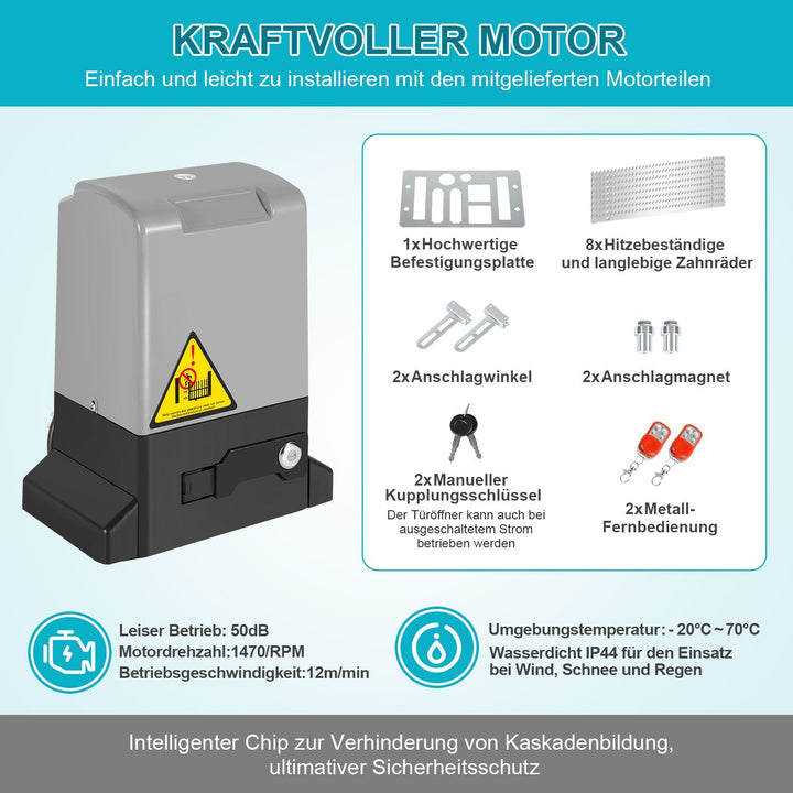 Sliding Gate Drive Garage Door Drive with App Control 370W/550W | Bowlift