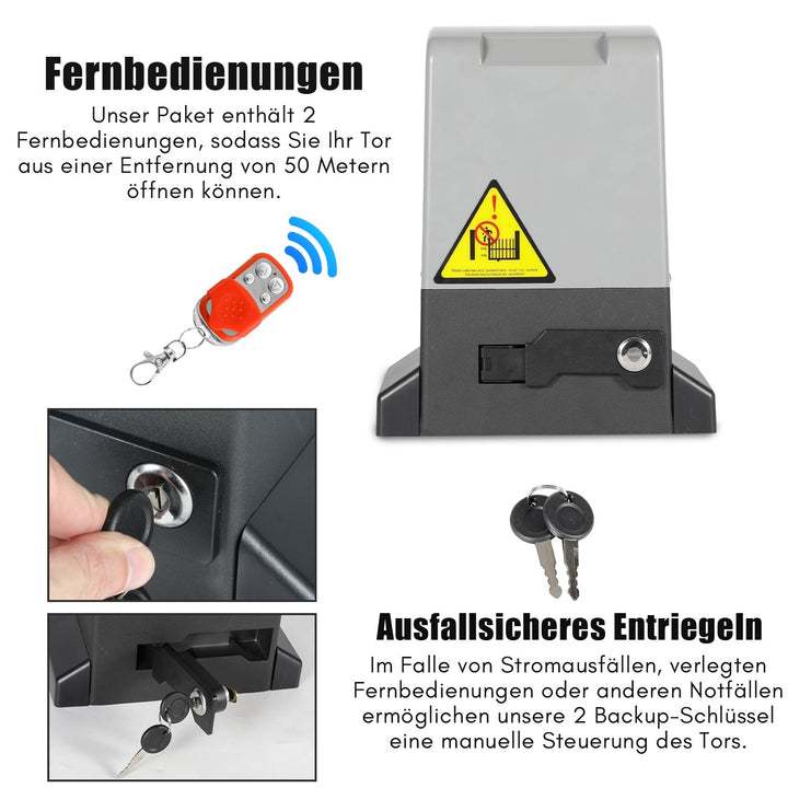 Sliding Gate Drive Garage Door Drive with App Control 370W/550W | Bowlift