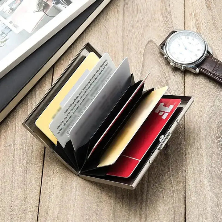 BowLift | Slim RFID-blocking stainless steel wallet for cards
