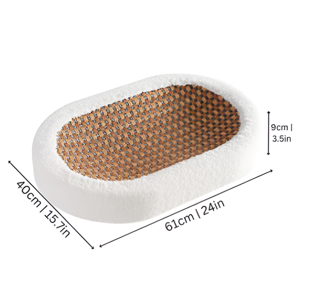 BowLift | Luxury Cat Bed with Scratching Surface – Plush 2-in-1 Cat Furniture