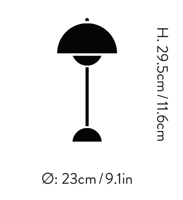 BowLift | Adjustable brightness flower pot lamp - Italian rechargeable table lamp VP3