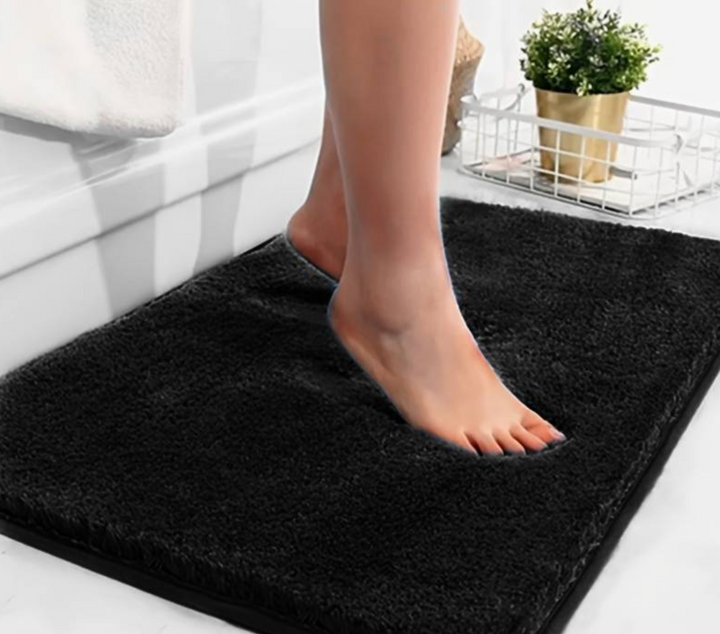 Thick microfiber bath mat - Soft, absorbent, non-slip - Perfect for bathroom and bedroom | Bowlift