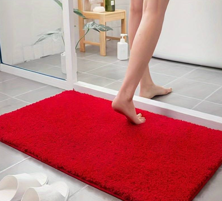 Thick microfiber bath mat - Soft, absorbent, non-slip - Perfect for bathroom and bedroom | Bowlift