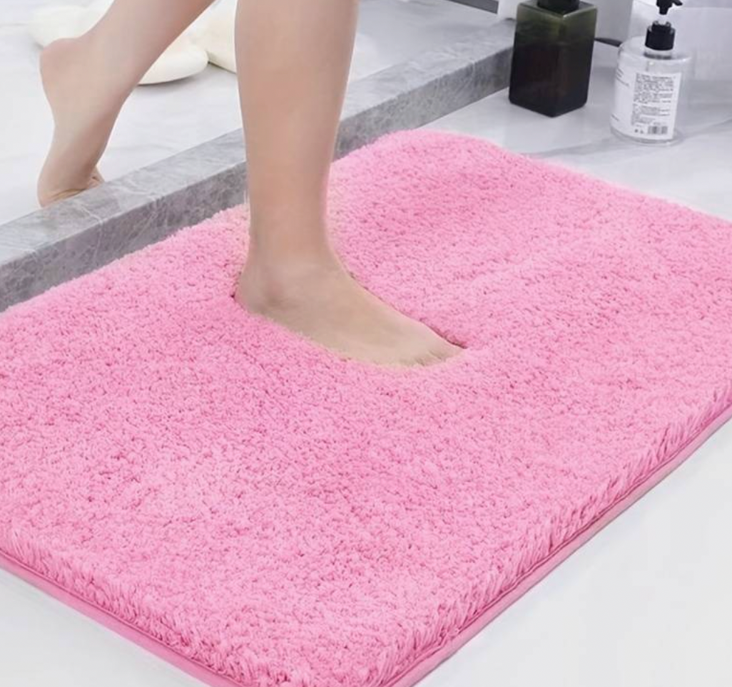 Thick microfiber bath mat - Soft, absorbent, non-slip - Perfect for bathroom and bedroom | Bowlift