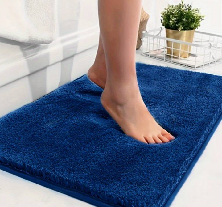 Thick microfiber bath mat - Soft, absorbent, non-slip - Perfect for bathroom and bedroom | Bowlift