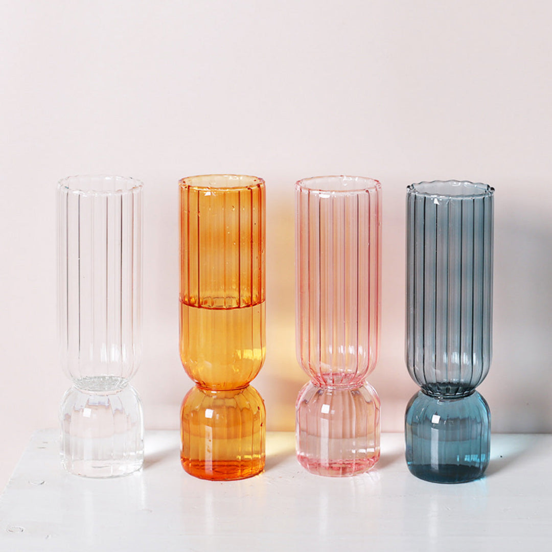 Scallop Cylinder Glass Vase | Bowlift