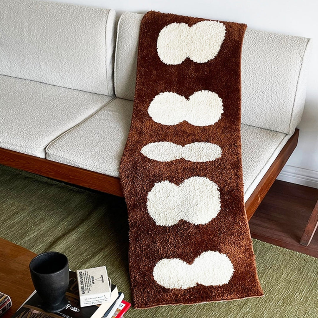 Black & White Abstract Narrow Rug | Bowlift