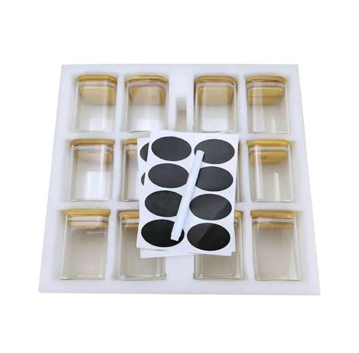 BowLift | 12 Piece Glass Spice Jar Set