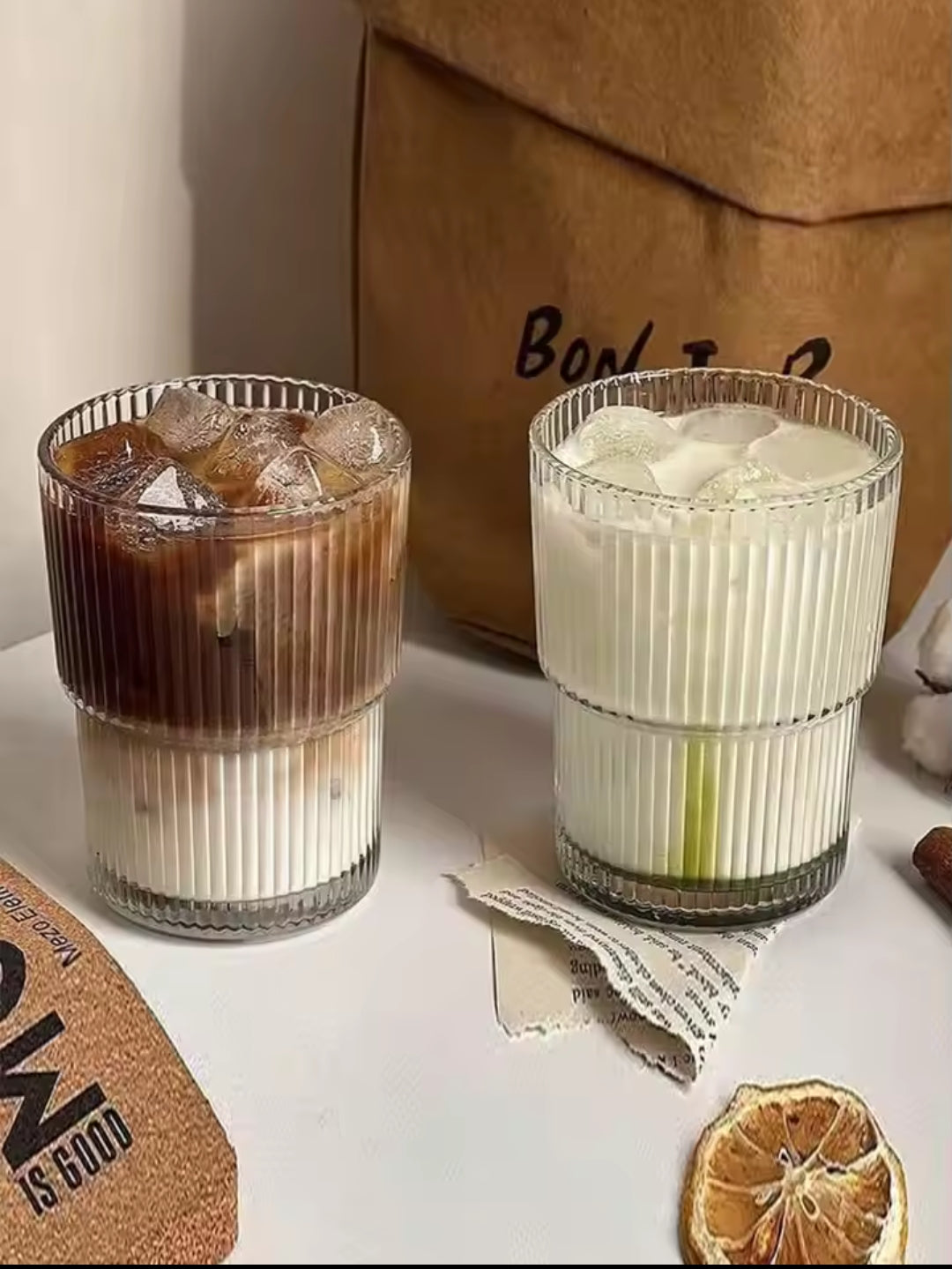 BowLift | 6Pc ribbed glasses