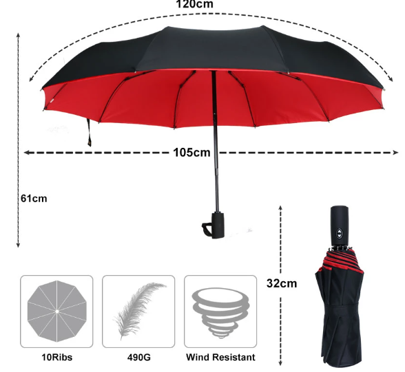 BowLift | Windproof Storm Umbrella – Durable, Compact & Lightweight