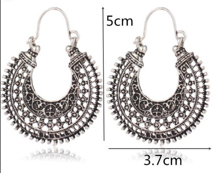 Elegant Tibetan Filigree Earrings made of High-Quality Real Silver! Bowlift