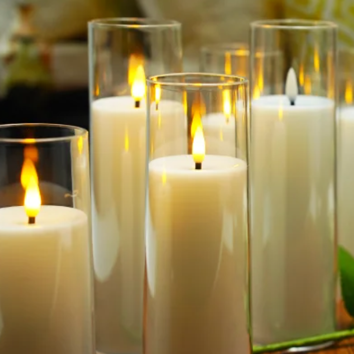 Flameless Acrylic Candle 9-Piece Set Bowlift